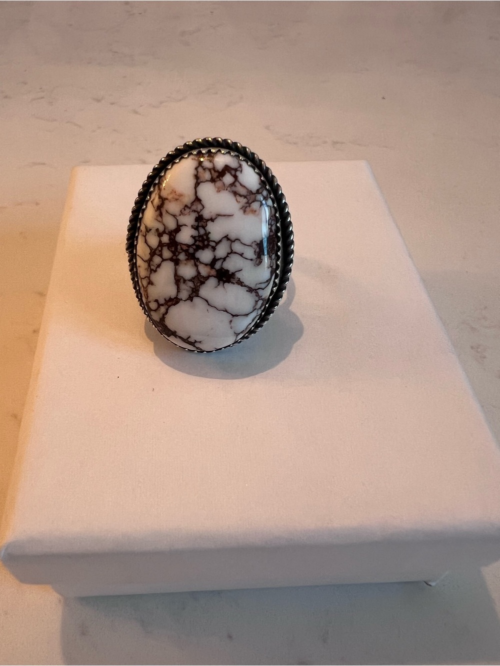 Navajo Made Wild Horse Slab Ring - NWT